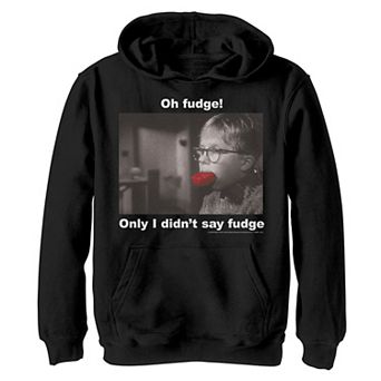 Boys 8-20 A Christmas Story Oh Fudge Meme Portrait Hoodie