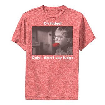 Boys 8-20 A Christmas Story Oh Fudge Meme Portrait Graphic Tee