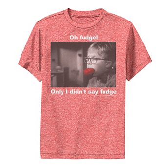Boys 8-20 A Christmas Story Oh Fudge Meme Portrait Graphic Tee