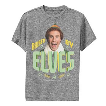 Boys 8-20 Elf Buddy Raised By Elves Screaming Portrait Graphic Tee
