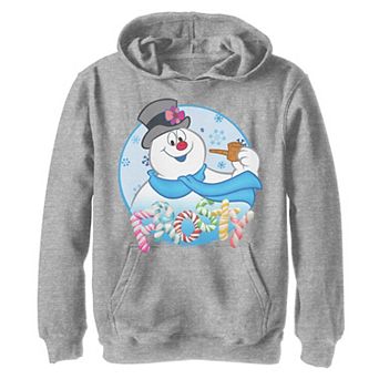 Boys 4-20 Frosty The Snowman Candy Letters Portrait Hoodie