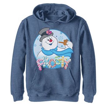 Boys 4-20 Frosty The Snowman Candy Letters Portrait Hoodie