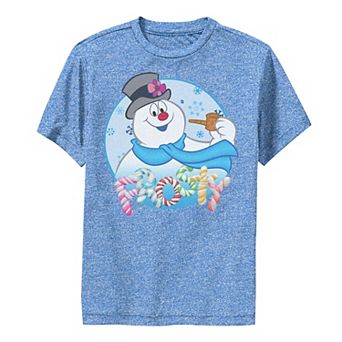 Boys 6-20 Frosty The Snowman Candy Letters Portrait Graphic Tee