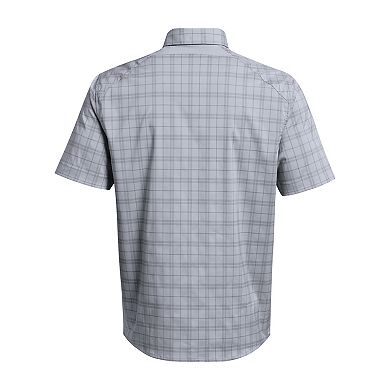 Men's Under Armour UPF 30 Drift Tide 2.0 Plaid Performance Short Sleeve Button-Down Shirt