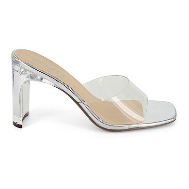 XOXO Valley Women's Lucite Heeled Sandals