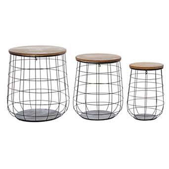 Stella & Eve Storage Basket End Table 3 pc Set