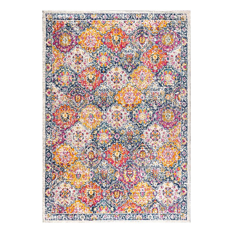 JONATHAN Y Modern Persian Boho Vintage Trellis Rug, Multicolor, 8X10 Ft