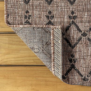JONATHAN Y Ourika Moroccan Geometric Textured Weave Indoor Outdoor Rug