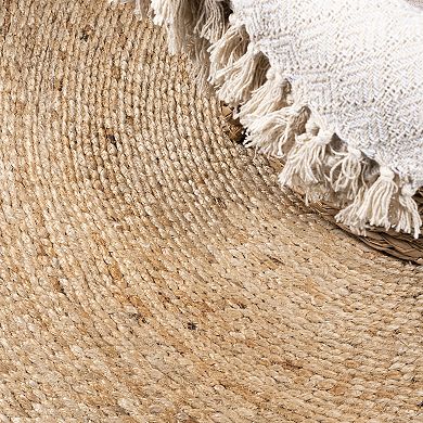 JONATHAN Y Soleil Round Natural Jute Braided Circle Rug