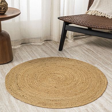 JONATHAN Y Soleil Round Natural Jute Braided Circle Rug