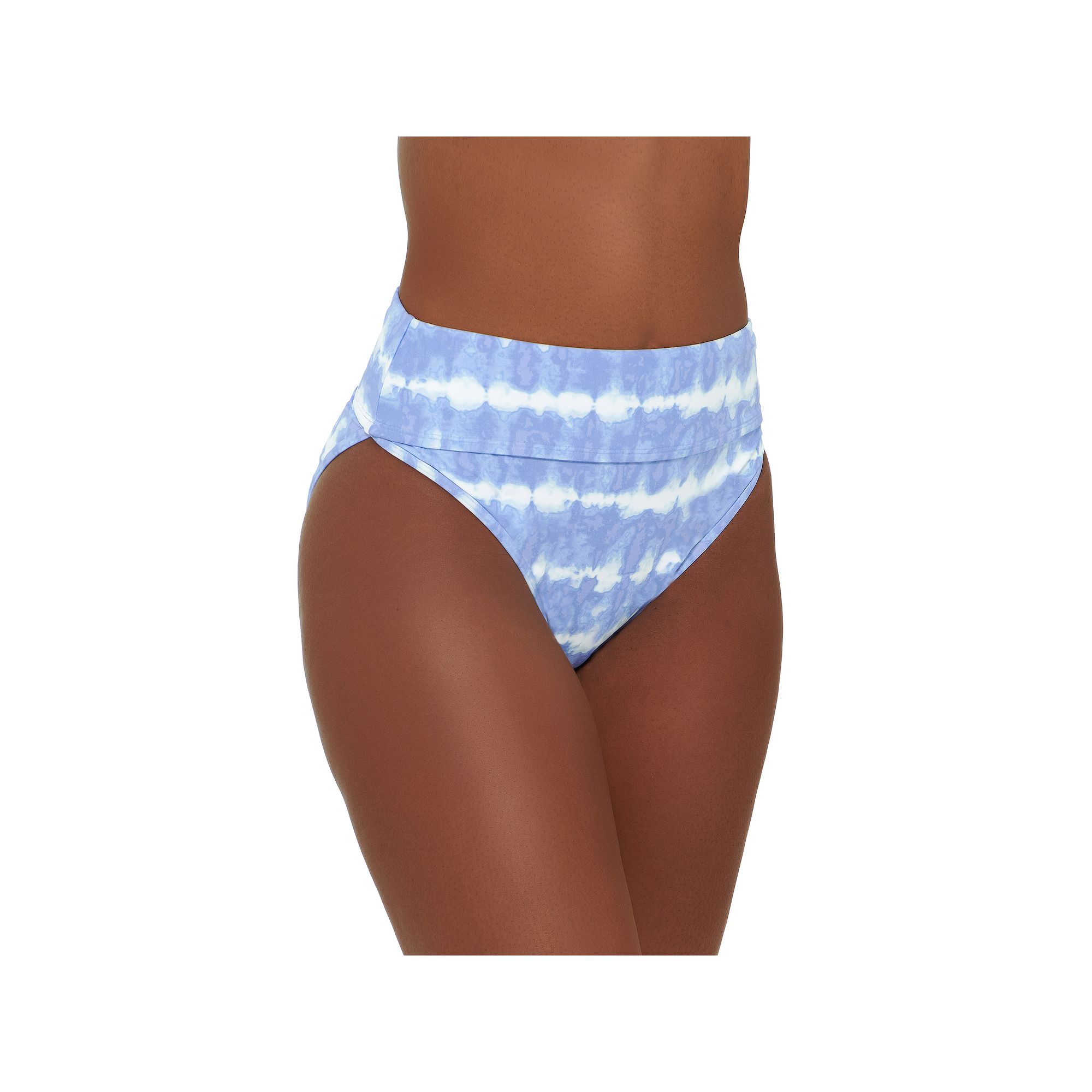 Womens Freshwater Banded High-Leg Swim Bottoms, Size: XS, Peri