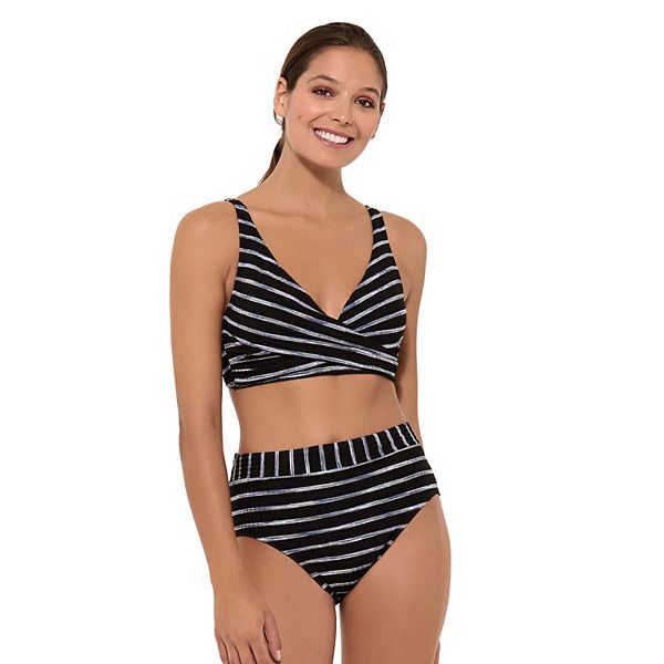 Women's Freshwater Striped Crossover Bikini Top