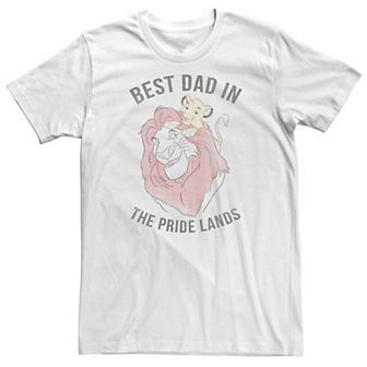 Big & Tall Disney Lion King Simba Mufasa Best Dad Tee