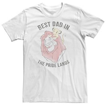 Big & Tall Disney Lion King Simba Mufasa Best Dad Tee