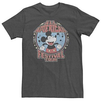 Big & Tall Disney Mickey And Friends Mickey All American Festival Tour Tee