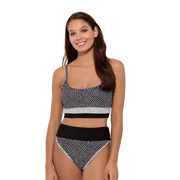 Women's Freshwater Dot Colorblock Bralette Swim Top