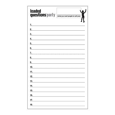 Loaded Questions Party Game