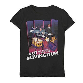 Girls 7-16 Tom & Jerry Tom & Jerry City Life Living It Up Graphic Tee