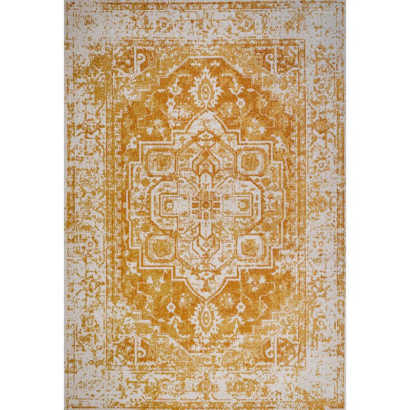 JONATHAN Y Audrey Bohemian Ornate Medallion Rug, Orange, 9X12 Ft