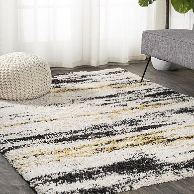 JONATHAN Y Nova Modern Bold Strie' Shag Rug