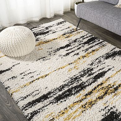 JONATHAN Y Nova Modern Bold Strie' Shag Rug