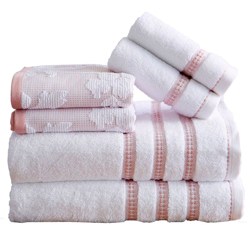 Great Bay Home Cotton Floral 6-piece Bath Towel Set, Multicolor, 6 Pc Set