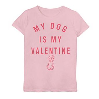 Disney's 101 Dalmatians Girls 7-16 Valentine's My Dog Is My Valentine Graphic Tee
