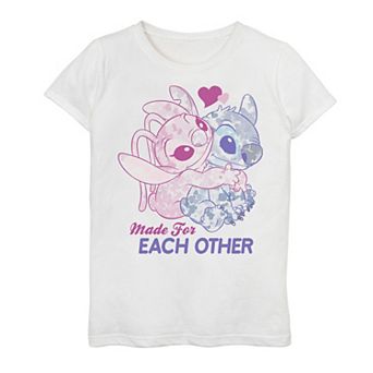 Disney's Lilo & Stitch Girls 7-16 Valentine's Day Stitch & Angel Graphic Tee