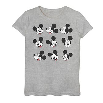 Disney's Mickey And Friends Girls 7-16 Mickey Mouse Faces Grid Graphic Tee