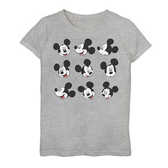 Disney's Mickey And Friends Girls 7-16 Mickey Mouse Faces Grid Graphic Tee