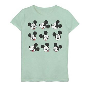 Disney's Mickey And Friends Girls 7-16 Mickey Mouse Faces Grid Graphic Tee