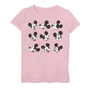 Disney's Mickey And Friends Girls 7-16 Mickey Mouse Faces Grid Graphic Tee