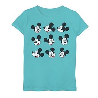 Disney's Mickey And Friends Girls 7-16 Mickey Mouse Faces Grid Graphic Tee