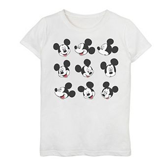 Disney's Mickey And Friends Girls 7-16 Mickey Mouse Faces Grid Graphic Tee