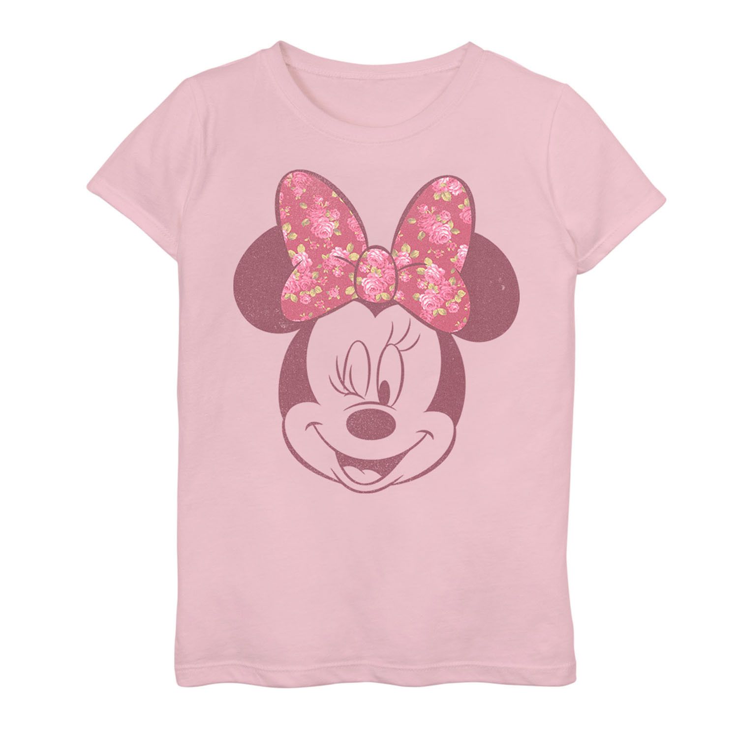 Image for Disney Girls 7-16 Mickey And Friends Minnie Floral Bow Portrait Graphic Tee at Kohl's.