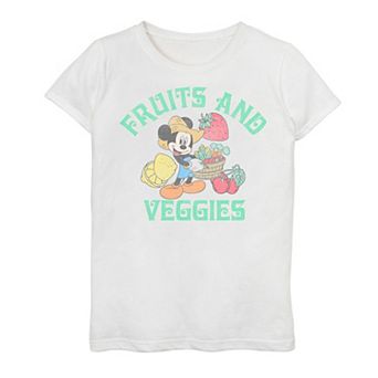 Disney's Mickey Mouse Girls 7-16 Fruits & Veggies Basket Farmer Graphic Tee