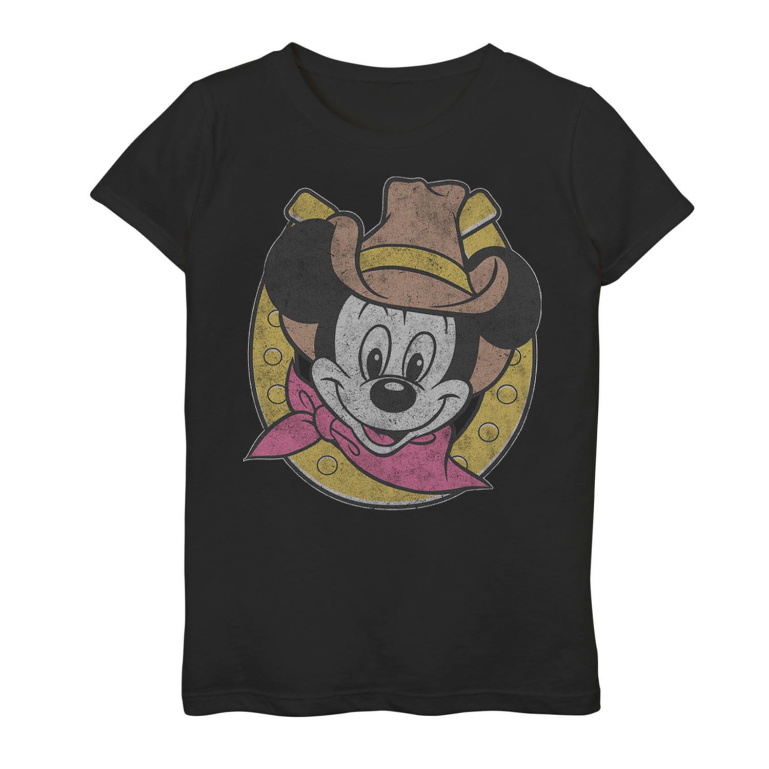 Image for Disney Girls 7-16 Mickey Cowboy Classic Horseshoe Hat Graphic Tee at Kohl's.