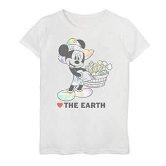Disney's Mickey Mouse Girls 7-16 Tie Dye Veggie Basket Love The Earth Graphic Tee