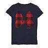 Girls 7-16 Disney Minnie Mouse Large Red Plaid Bow Graphic Tee