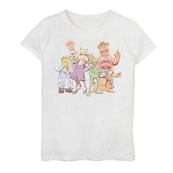 Disney's The Muppets Girls 7-16 Group Shot Illustrated Graphic Tee
