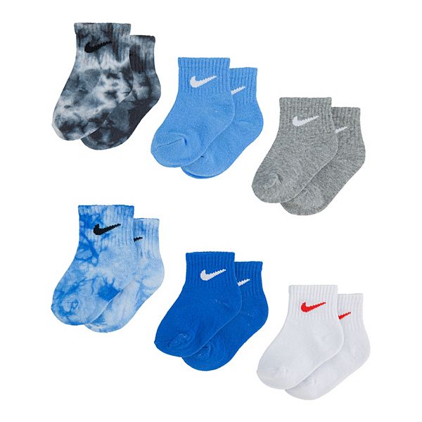 Baby Toddler Boy Nike 6 Pack Swoosh Ankle Socks