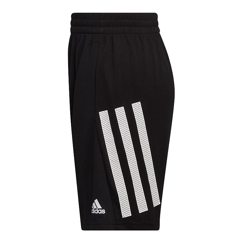 Boys 8-20 adidas Bold 3-Stripe Shorts, Boys, Size: Small, Black