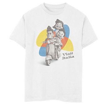 Disney / Pixar's Luca Boys 8-20 Scooter Kids Visit Italia Tee