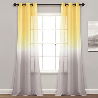 Lush Decor Umbre Fiesta Sheer Window Curtain Set