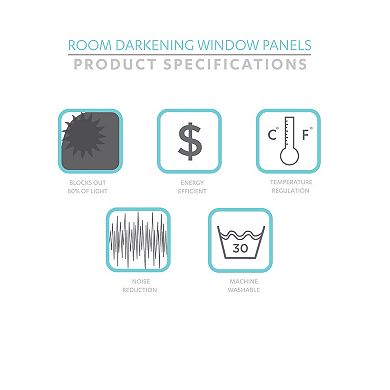 Lush Decor Universe Room Darkening Window Curtain Set