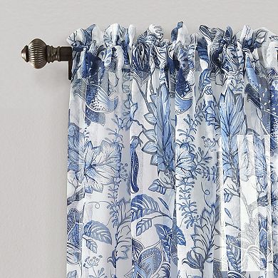 Lush Decor Cynthia Jacobean Sheer Window Curtain Set