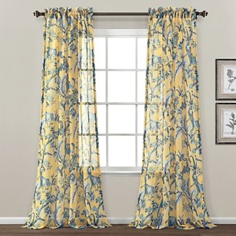Lush Decor Dolores Sheer Window Curtain Set