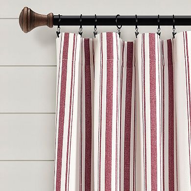 Lush Decor Farmhouse Stripe Window Curtain Set