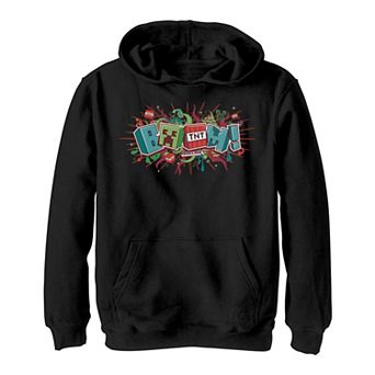 Boys 8-20 Minecraft Boom Character And Item Collage Hoodie