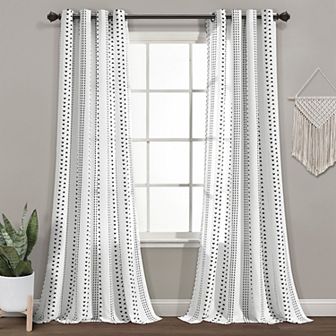 Lush Decor Hygge Stripe Window Curtain Set